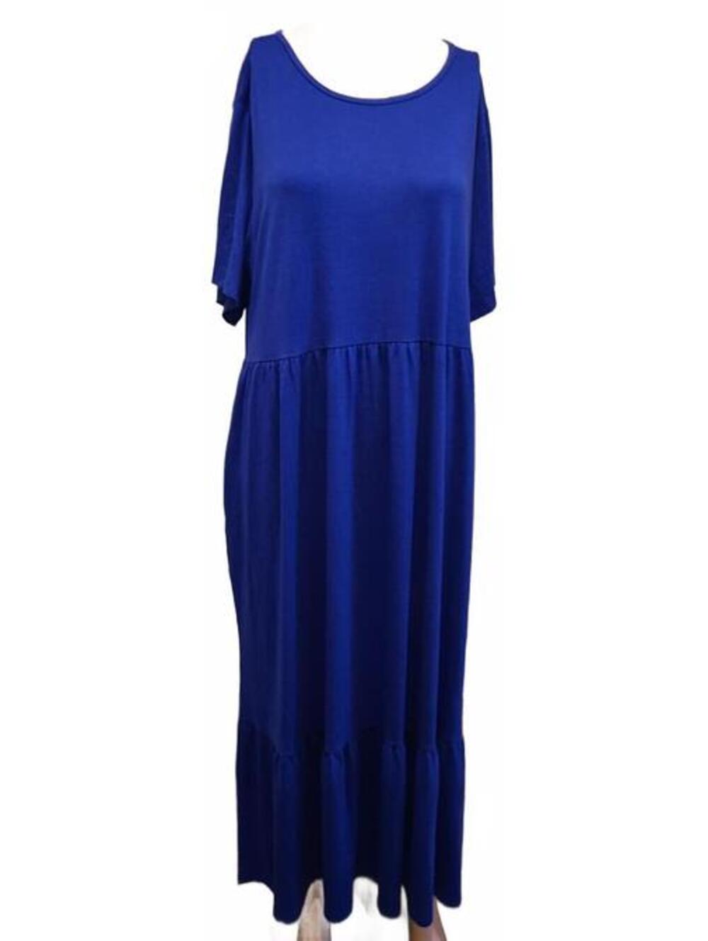 Anrabess Women's Blue Plus Size Dress 2XL